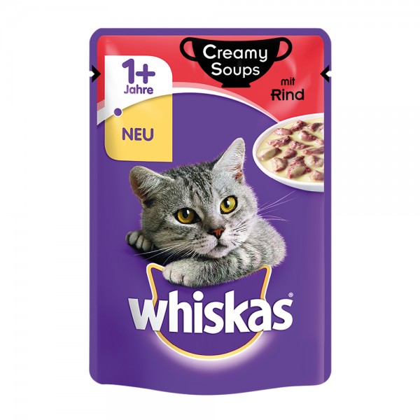 Whiskas 1+ Creamy Soups mit Rind