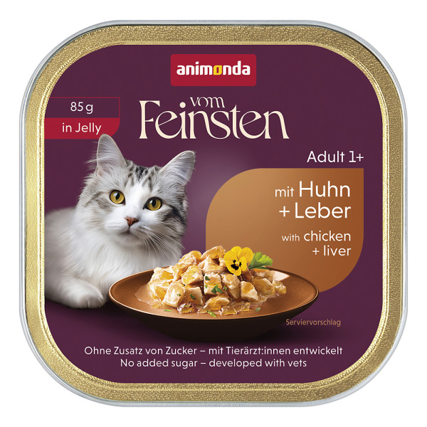 Animonda Vom Feinsten Katze Adult in Gelee Huhn & Leber