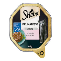 Sheba Delikatesse Gelee Lachs-Geschnetzeltes Sheba Delikatesse Gelee Lachs-Geschnetzeltes