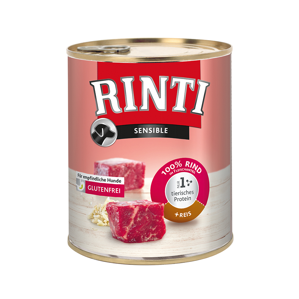 Rinti Sensible Rind und Reis Nassfutter Hundefutter Hund