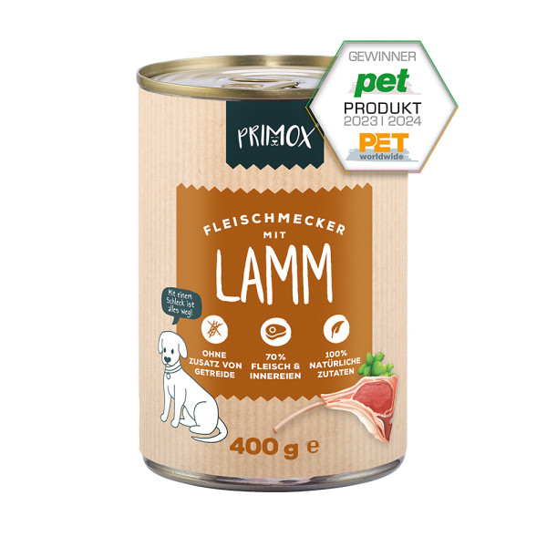 Primox Hunde Nassfutter mit Lamm 6 x 400g