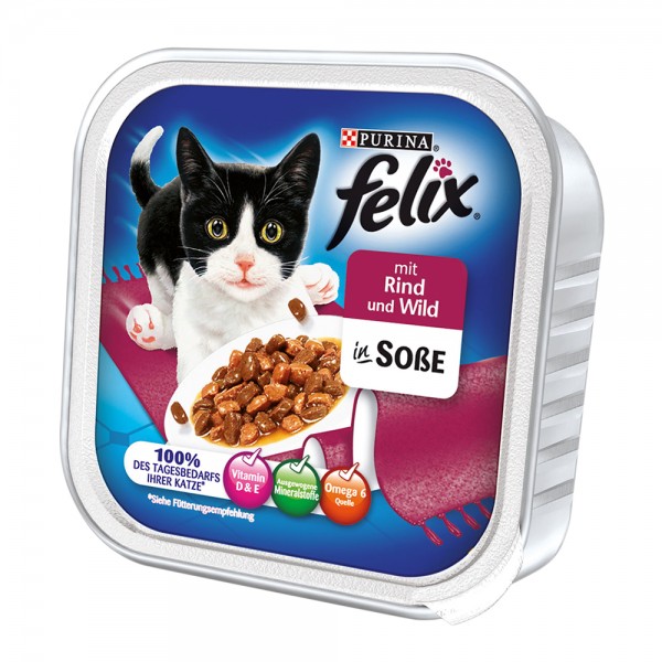 Felix Leckerbissen in Soße mit Rind + Wild