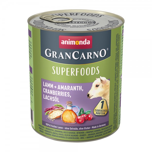 Animonda Gran Carno Superfoods mit Lamm, Amaranth, Cranberries & Lachsöl