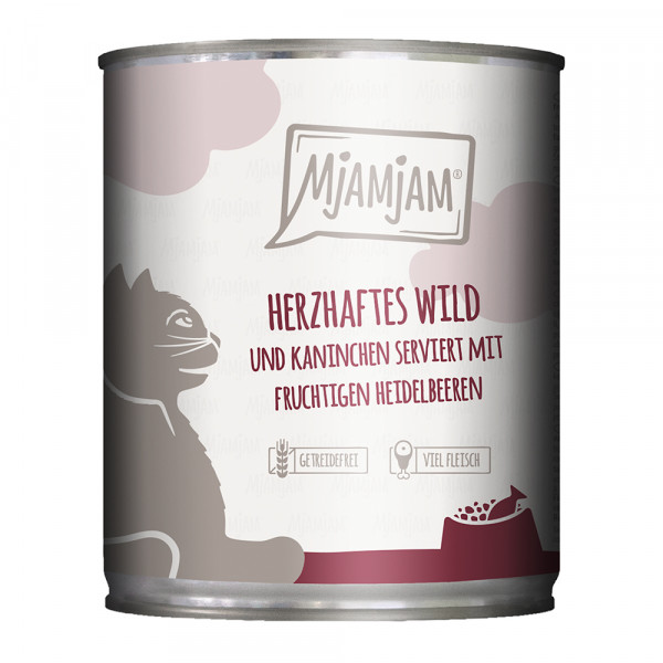 MjAMjAM herzhaftes Wild & Kaninchen an fruchtigen Heidelbeeren