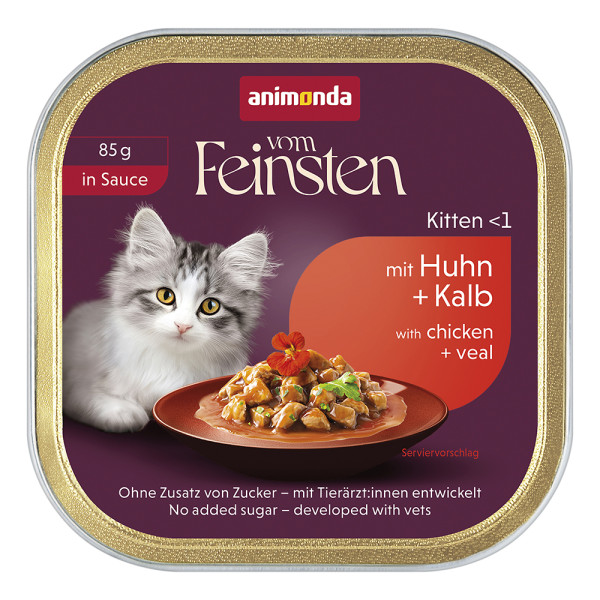 Animonda Vom Feinsten Katze Kitten in Sauce Huhn & Kalb