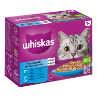 Whiskas Whiskas Multipack 1+ Fisch Auswahl in Gelee Whiskas Whiskas Multipack 1+ Fisch Auswahl in Gelee