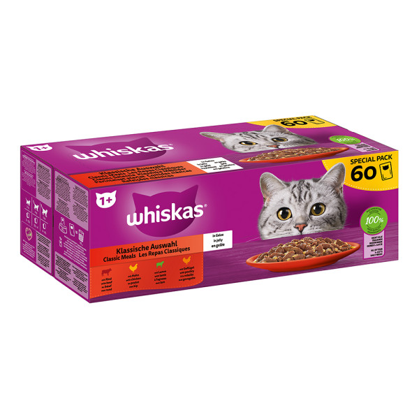 Whiskas Multipack Special 1+ Klassische Auswahl in Gelee