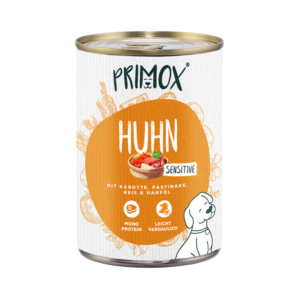 Primox Hunde Nassfutter Huhn mit Möhre, Pastinake & Reis