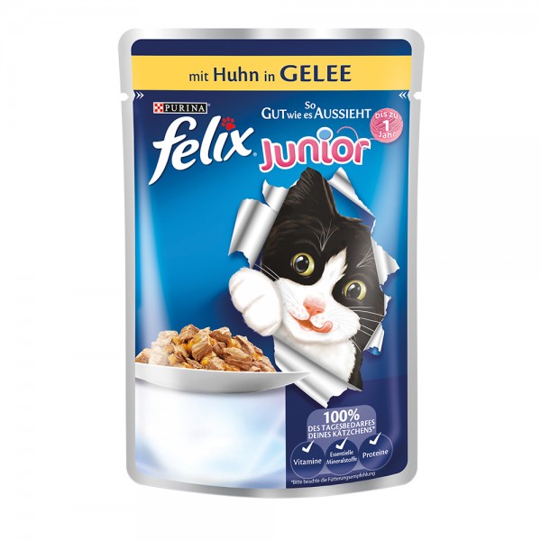 Felix So gut wie es aussieht Junior mit Huhn in Gelee