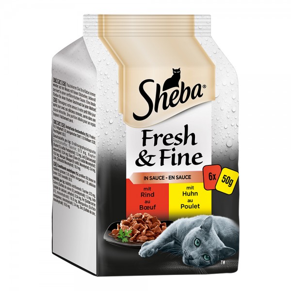 Sheba Fresh & Fine mit Rind & Huhn in Sauce