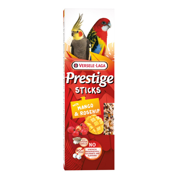 Versele-Laga Prestige Sticks Großsittiche mit Mango & Hagebutte