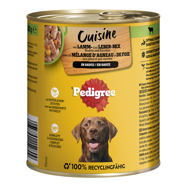 Pedigree Cuisine Lamm Leber, Nudeln & Karotten in Sauce
