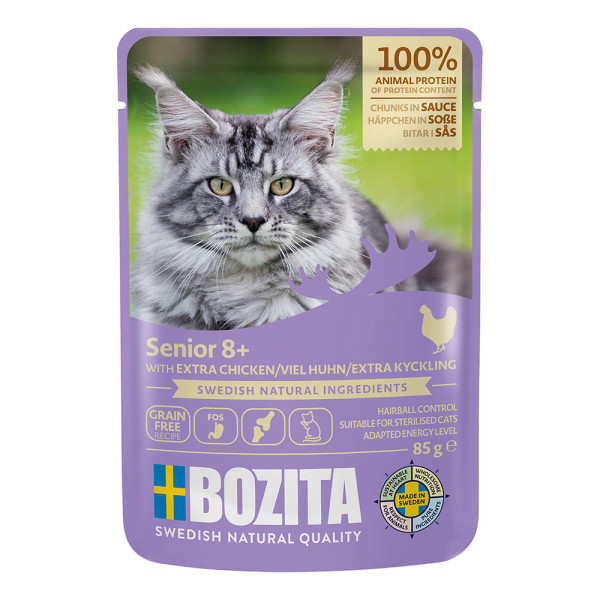 Bozita Senior 8+ Häppchen in Sauce mit viel Huhn