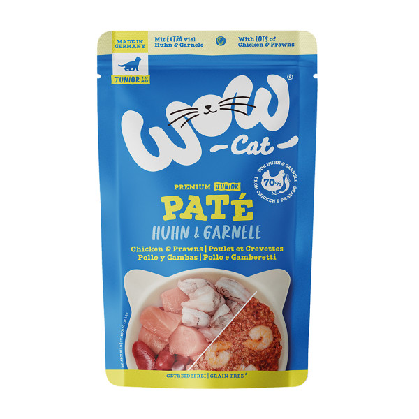WOW CAT Junior Huhn & Garnele