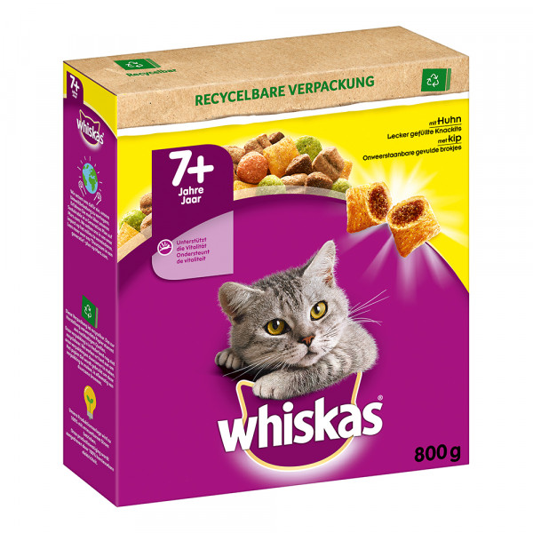 Whiskas 7+ | Katze | | | mit Tiernahrung Sortiment Katzenfutter Huhn Trockenfutter | Stroetmann