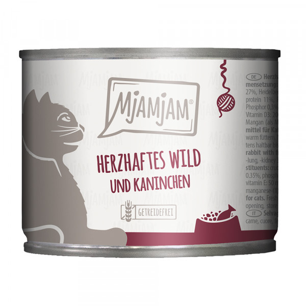 MjAMjAM herzhaftes Wild & Kaninchen an fruchtigen Heidelbeeren