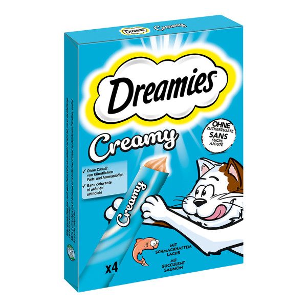 Dreamies Creamy mit Lachs Multipack