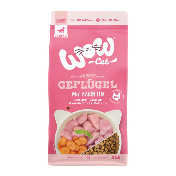 WOW CAT Trockennahrung Junior Geflügel