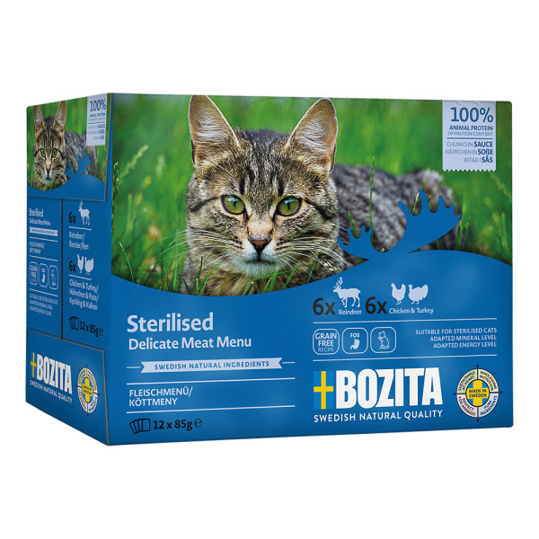 Bozita Pouch Sterilised Häppchen in Sauce Fleisch Multibox