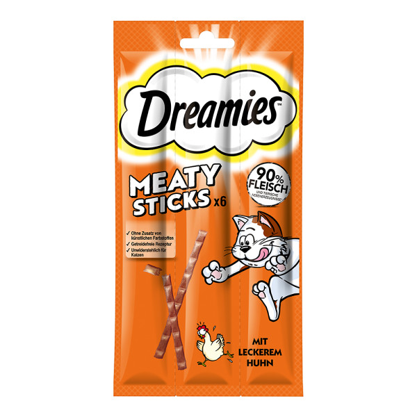 Dreamies Meaty Sticks 6 Pack mit Huhn