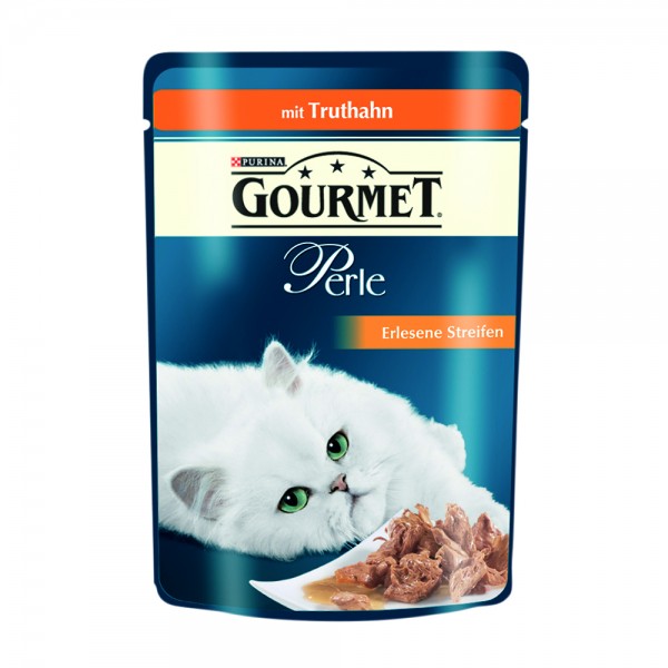 Gourmet Perle erlesene Streifen mit Truthahn