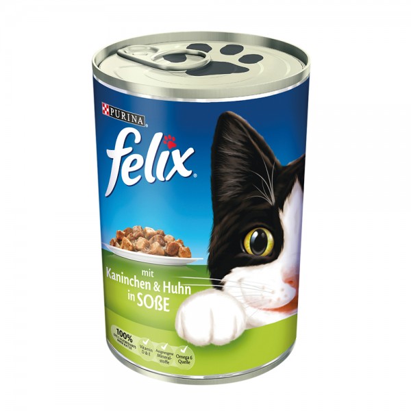 Felix Leckerbissen in Soße mit Kaninchen und Huhn