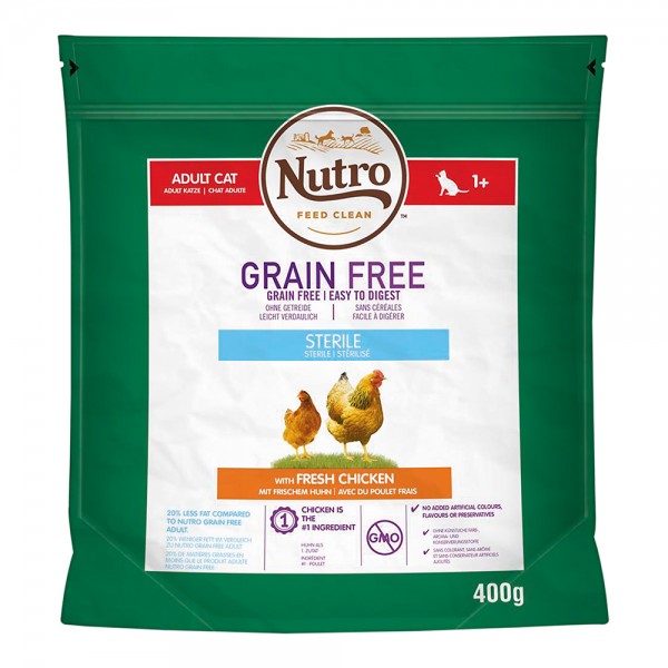 Nutro Cat Grain Free Sterile mit frischem Huhn