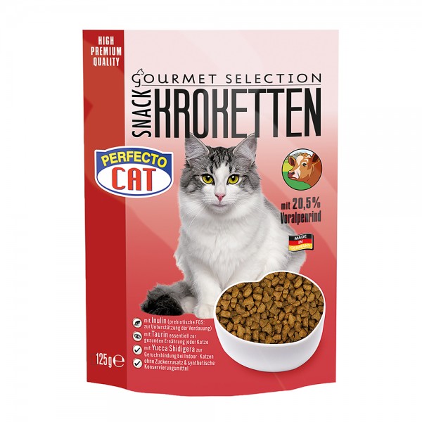 Perfecto Cat Kroketten-Snack mit Voralpenrind - getreidefrei
