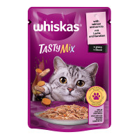 Whiskas Whiskas Tasty Mix mit Lachs und Karotten in Sauce Whiskas Whiskas Tasty Mix mit Lachs und Karotten in Sauce