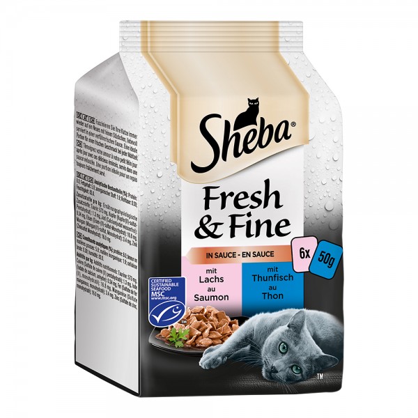 Sheba Fresh&Fine mit Lachs&Thunfisch in Sauce