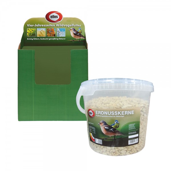 elles Erdnußkerne 3,0 kg Eimer 1/2 Chep Display