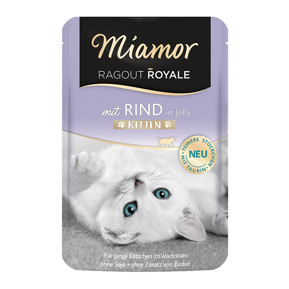 Miamor Ragout Royale in Jelly Kitten Rind | Nassfutter | Katzenfutter ...